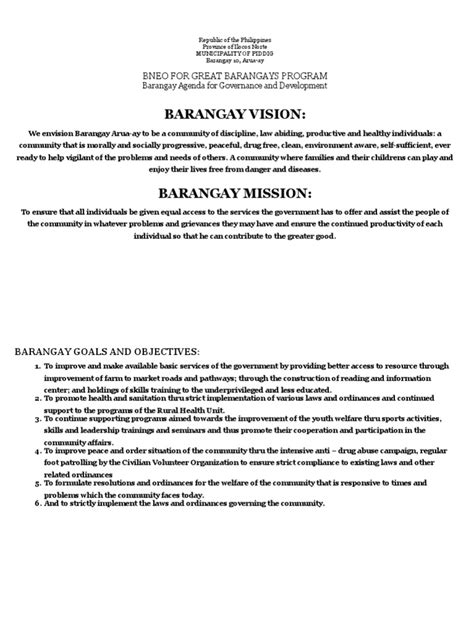 bagad sample barangay|BNEO for GREAT Barangays Program Online Repository.
